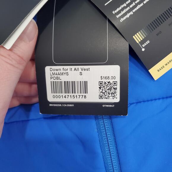 Lululemon Vest Womens Small Blue Down For It All Primaloft Goose Down Running - Picture 7 of 10